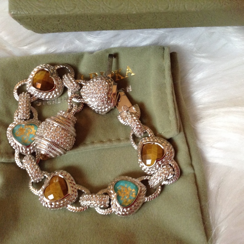 NWOT Rare Judith Ripka Silver Gemstone & Diamoniqe Bracelet - Picture 8 of 16